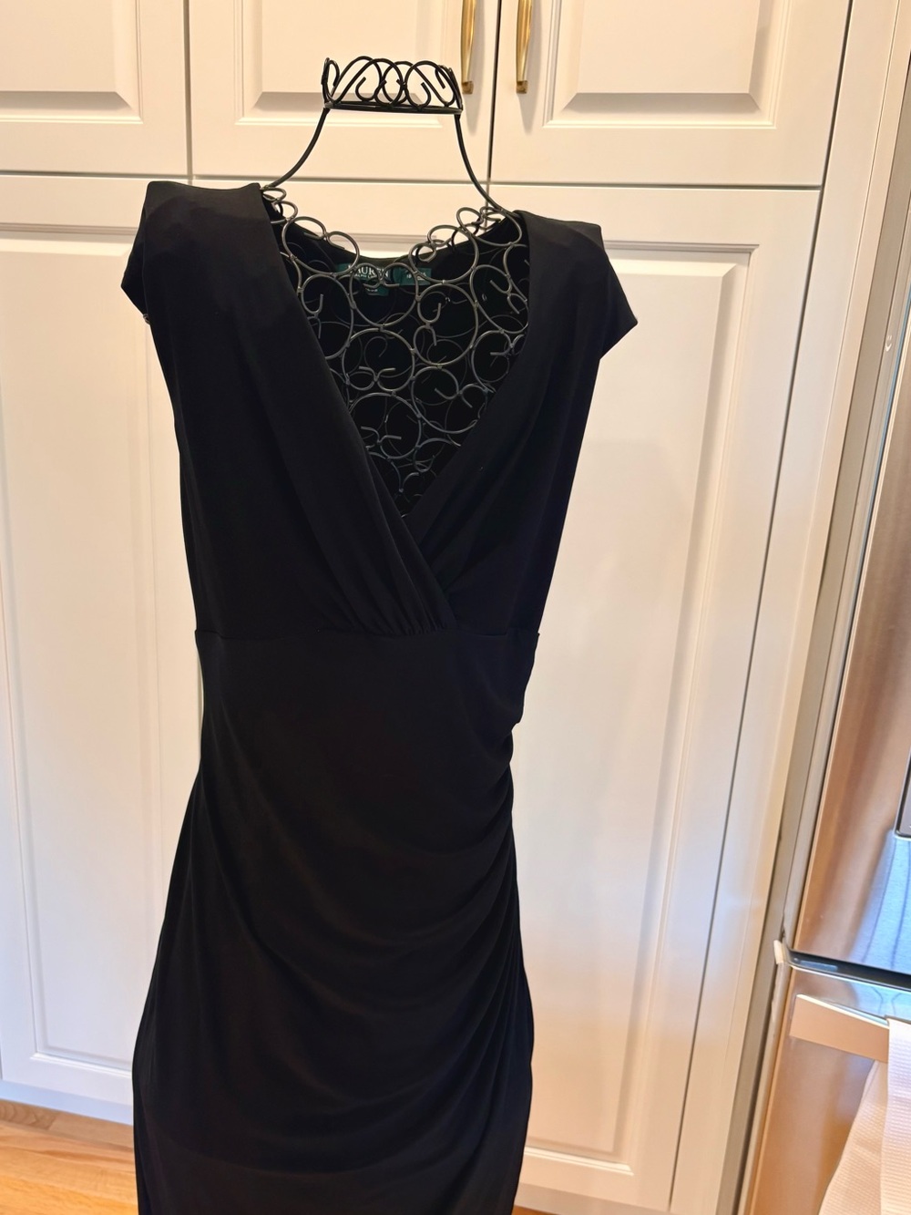 Ralph Lauren Black V-Neck Wrap Dress